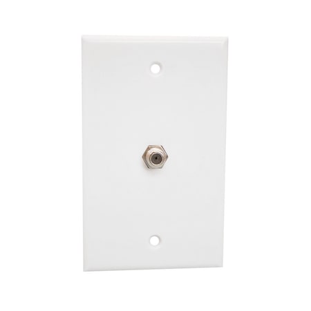 Quest Technology International TV Wall Plate, Single F81 - White VWP-1102